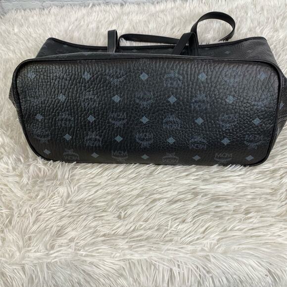 #MCM Visetos Anya Top Zip Shopper Tote Black - Picture 10 of 11